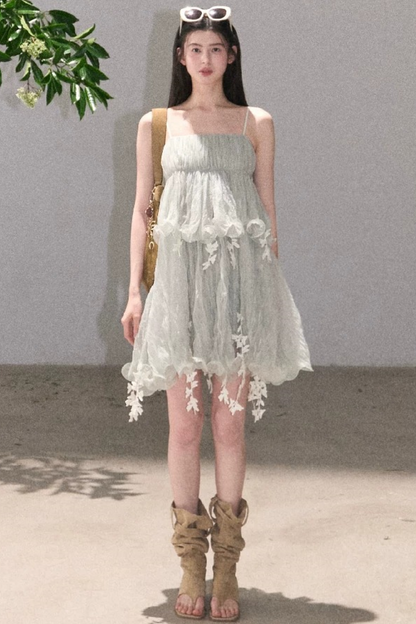 Mint Lace Spaghetti Strap Dress