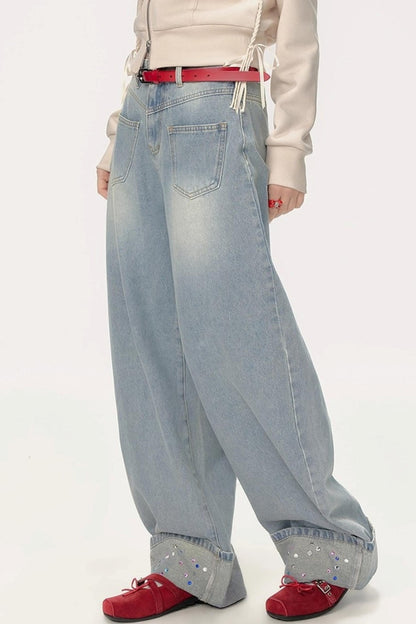 High-Waisted Wide-Leg Jeans