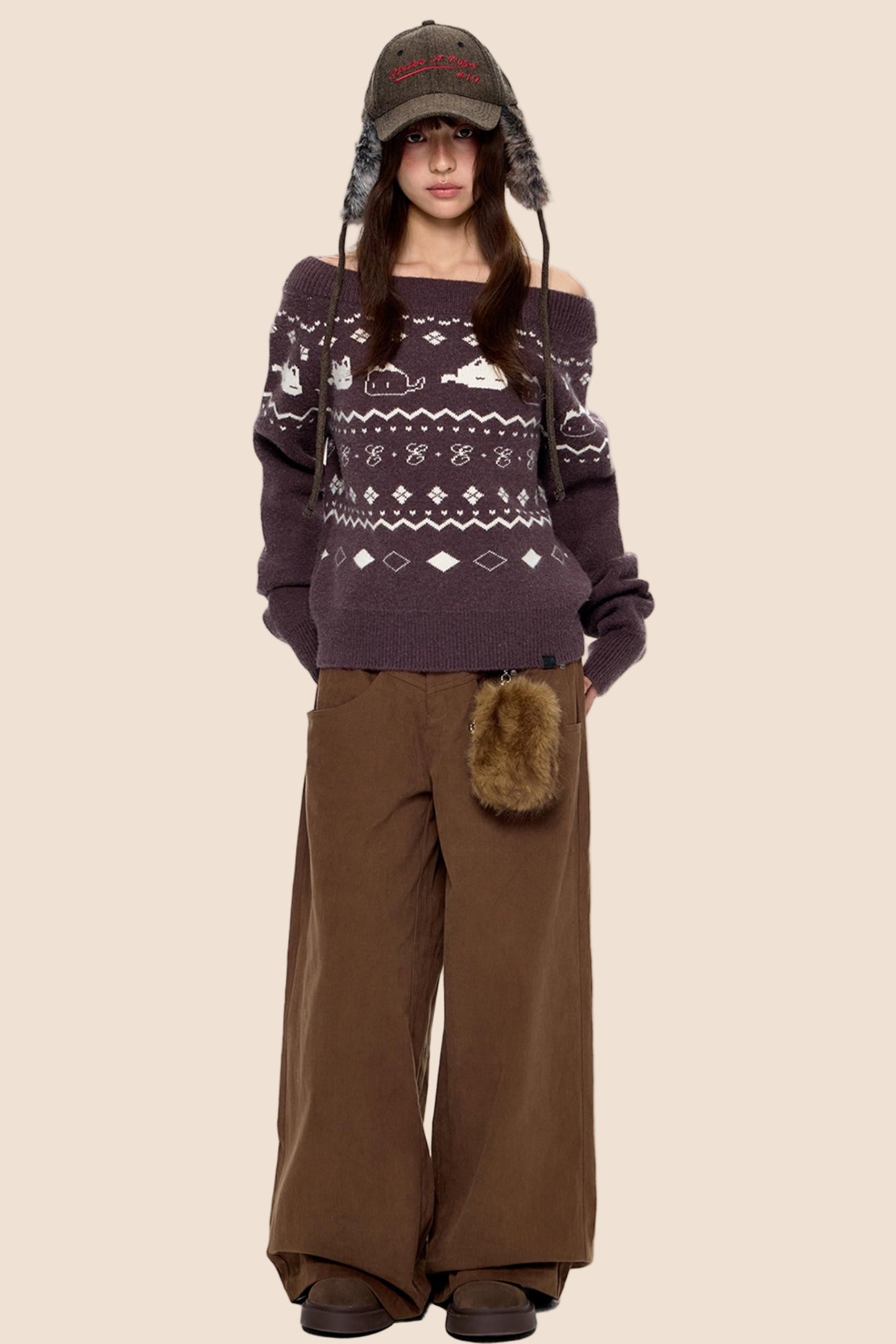 Fair Island Print Knit Sweater