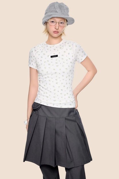 Blumenmuster Retro Top