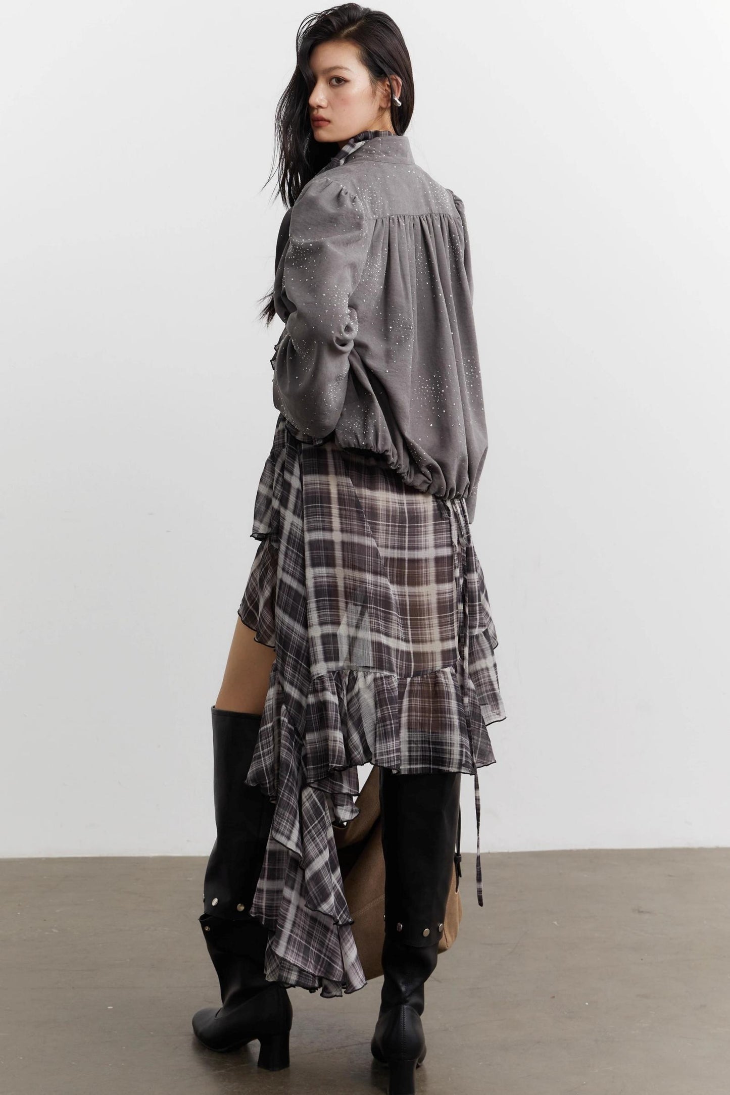 Nomadic Chiffon Plaid Dress