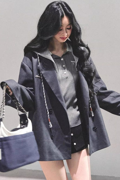 Minimalist Hooded Blazer