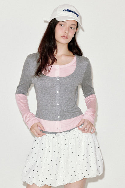 Elegant Ballet Knitted Blots Top