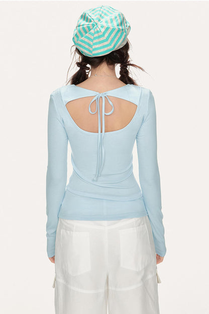 Sweet Spicy Cut-Out Long-Sleeved Shirt