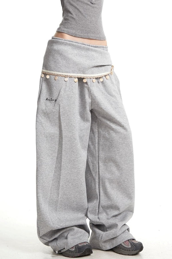 Wide-Leg Sweatpants