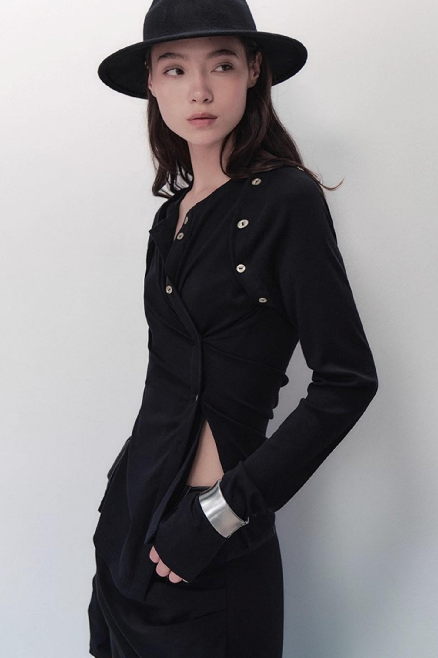 Detachable Round Neck Knitted Cardigan