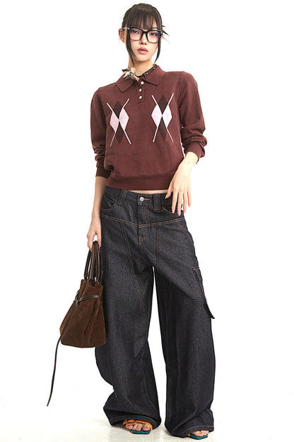 Vintage Brown Henry Knit Top