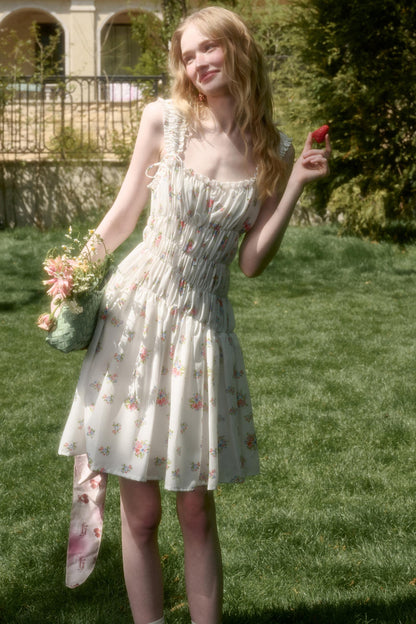 Vintage Floral Halter Dress