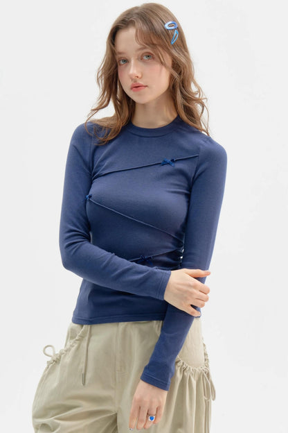 Slim Fit Retro Bow T-Shirt