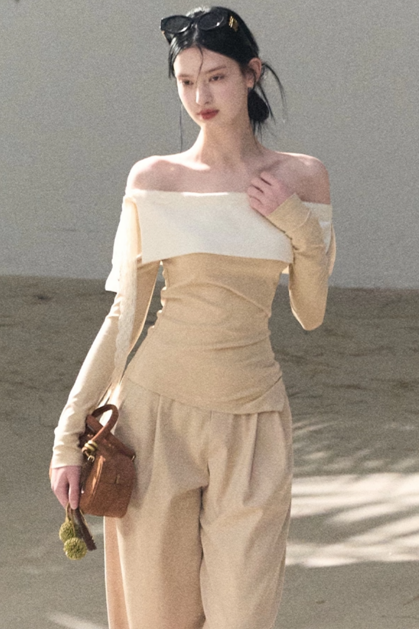 Sicilian Lace Knit Top Pants Set