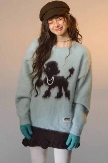 Tsundere Puppy Crewneck Sweater