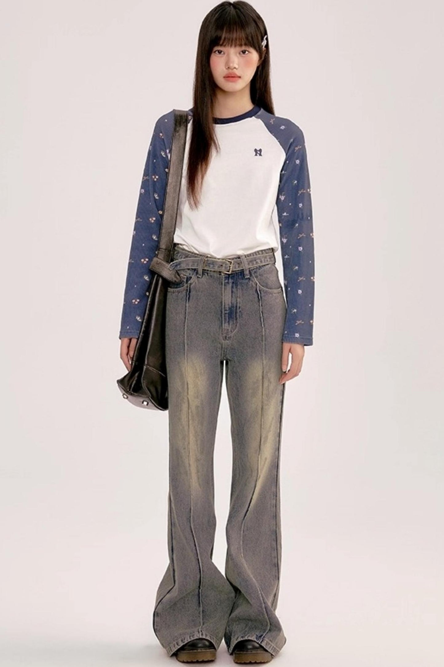 Retro High-waisted Flared Pants