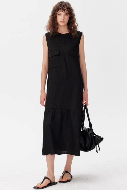 Flare Hem Maxi Dress