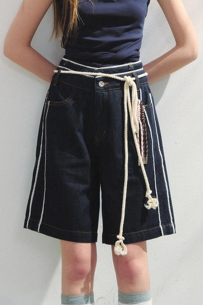 Vintage Lace Denim Pants