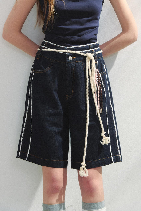 Vintage Lace Denim Pants