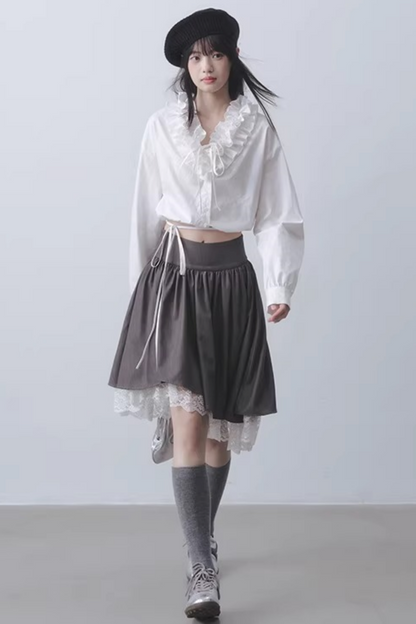 Ruffled Collar Blouse