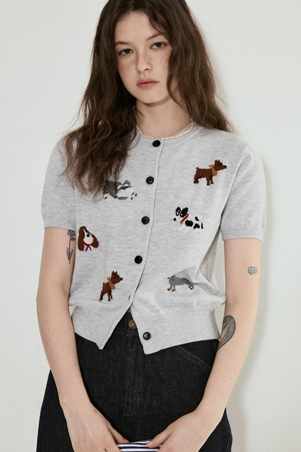 Playful Puppy Cardigan