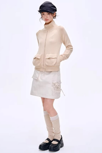 High-Gloss Two-Tone Slouch Socks