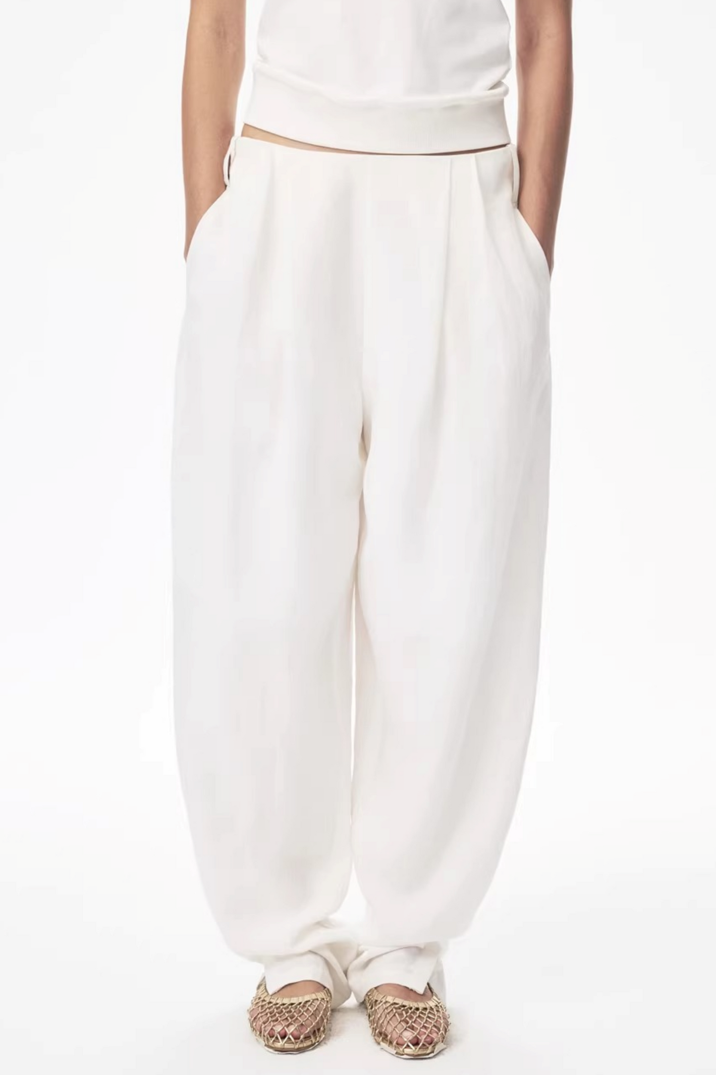 Tencel Ramie Carrot Pants