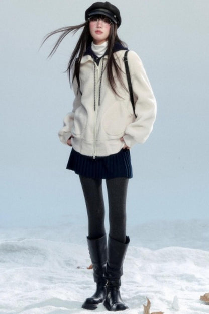 Japanese Retro Lamb Wool Jacket