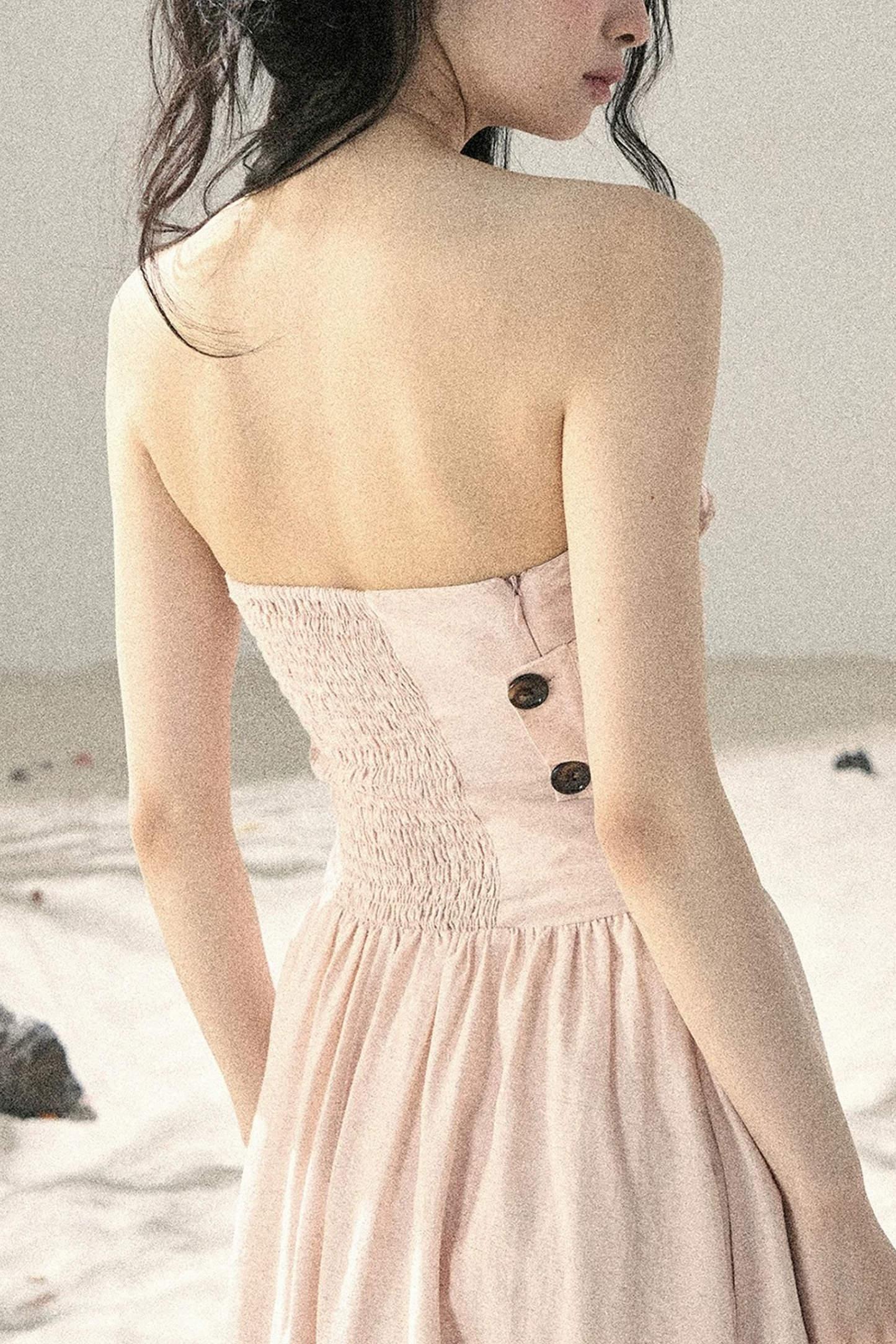 Cloud-Like Strapless Summer Dress