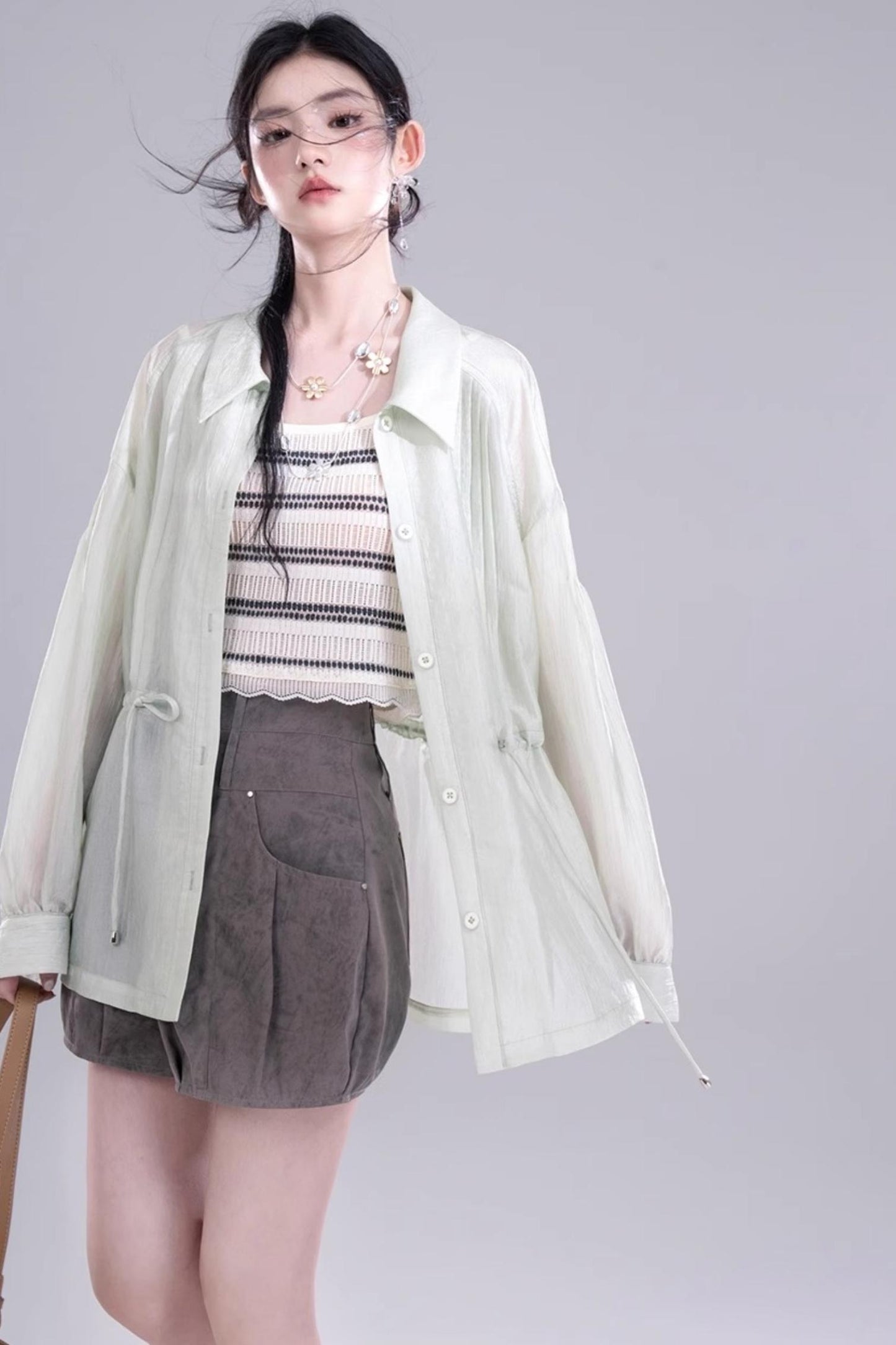 Breezy Glossy Tunic Shirt