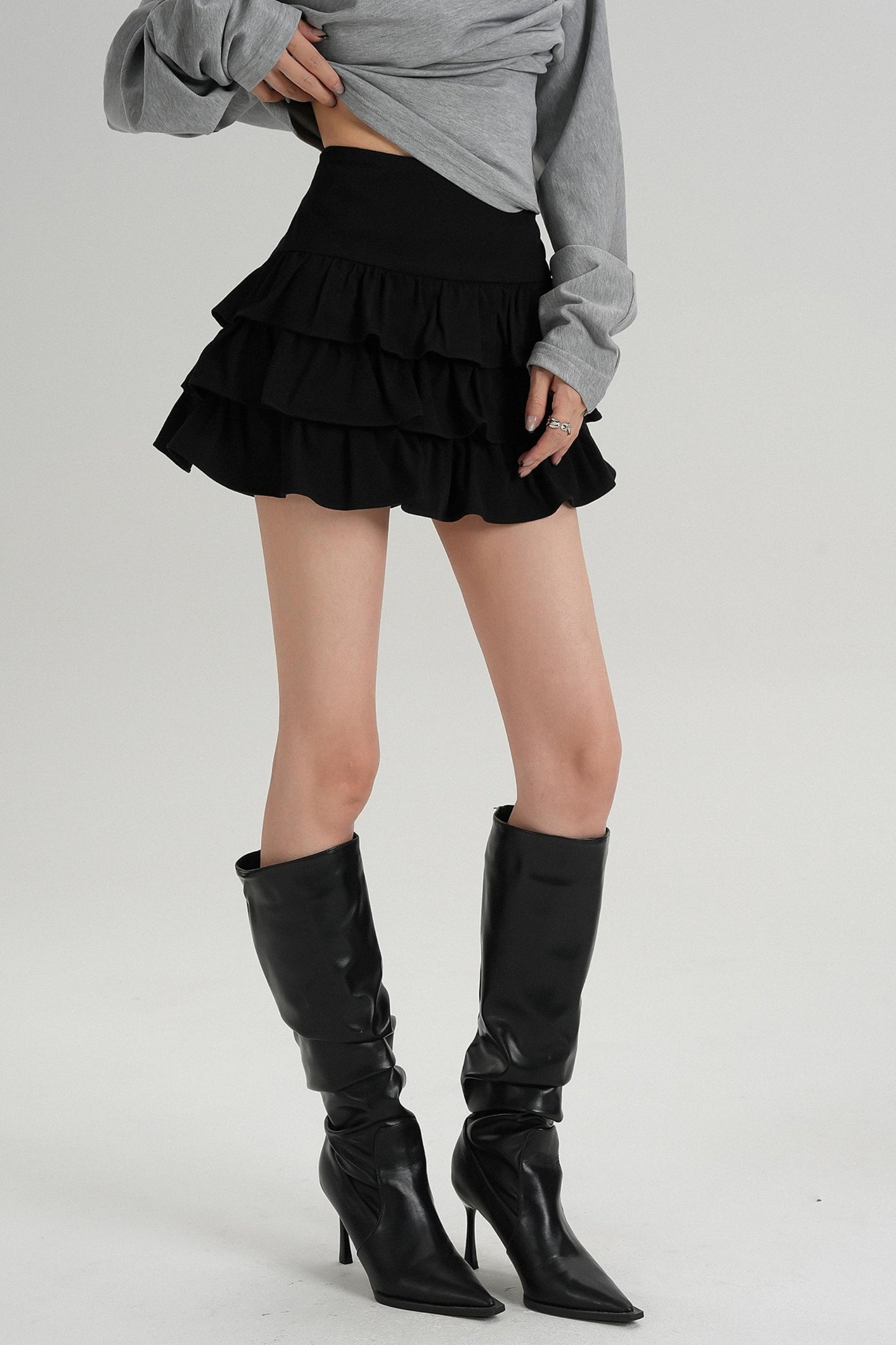 Classic High Waisted Pleated Skirt