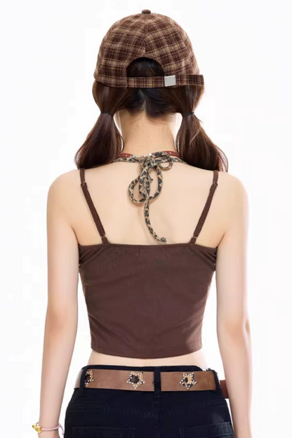 Leopard Print Patchwork Camisole
