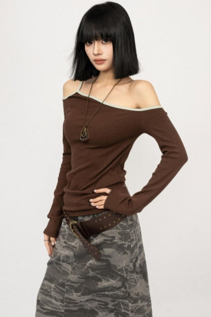 Retro Camouflage Ruffled Skirt