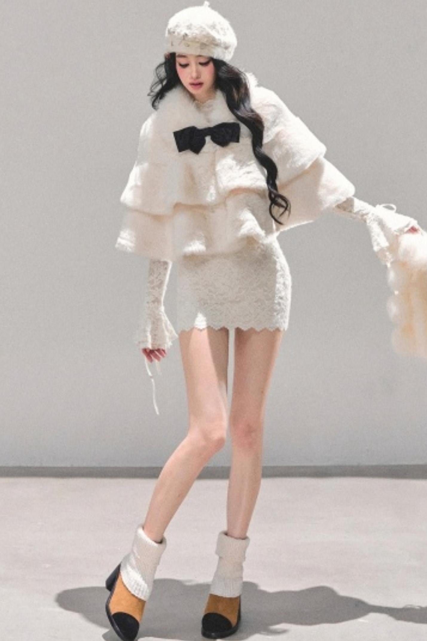 French Winter Cape Coat