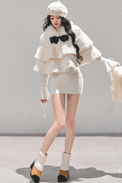 French Winter Cape Coat