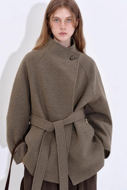 Urban Lace Tweed Woolen Short Coat