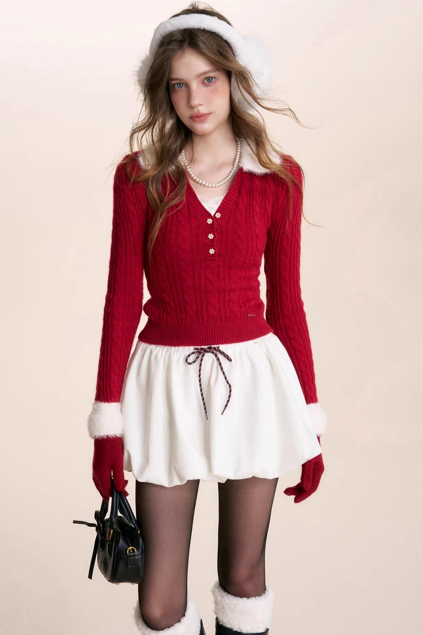 Cloud Soft Velvet Lapel Sweater