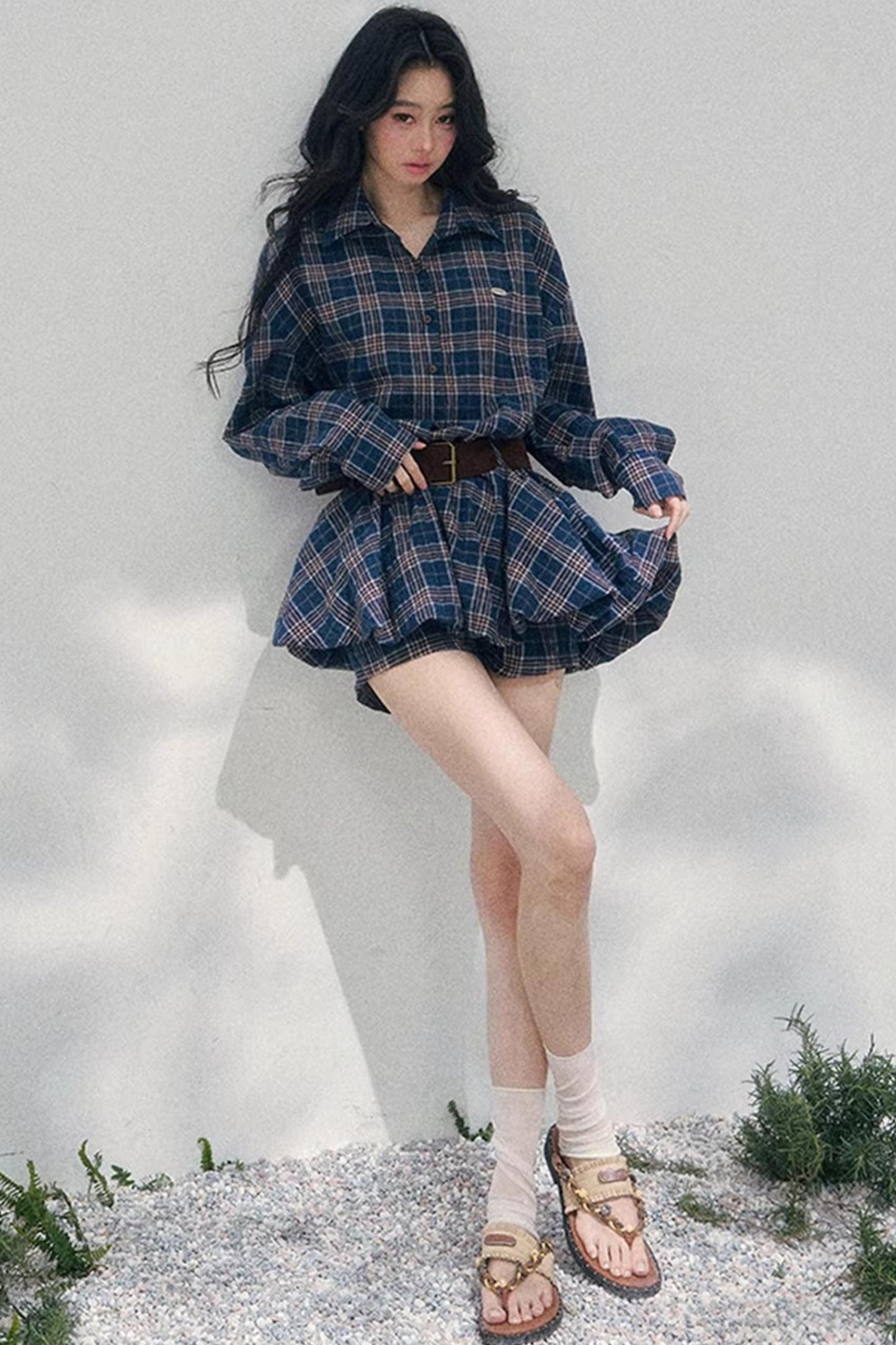 Rain Marks Plaid Dress Set