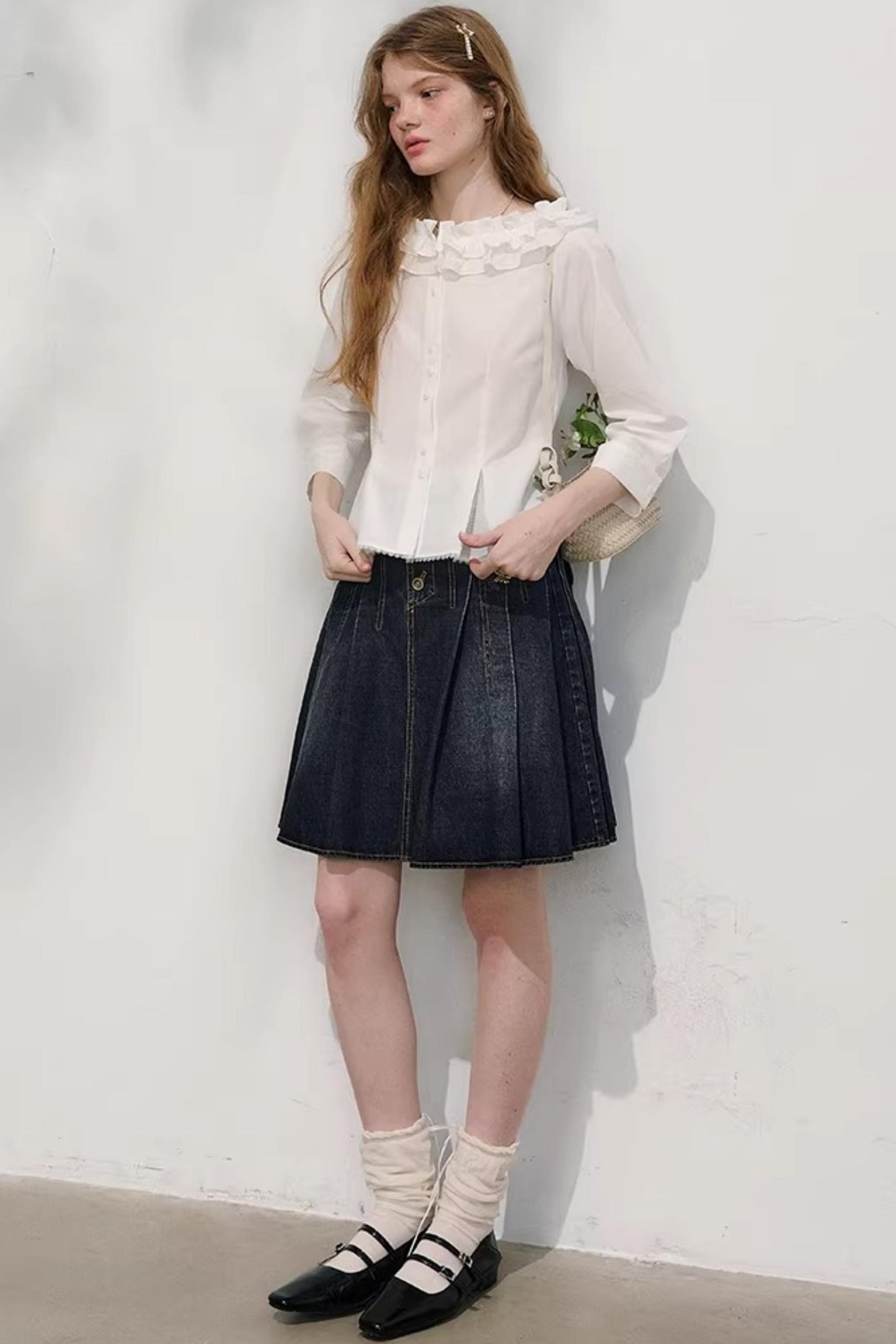 First Love Denim Skirt Set