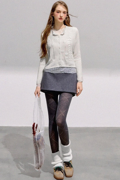 French Knitted Sweater Cardigan