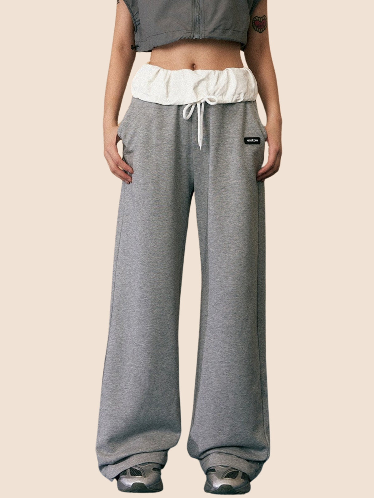 American Wide-Leg Mop Sweatpants