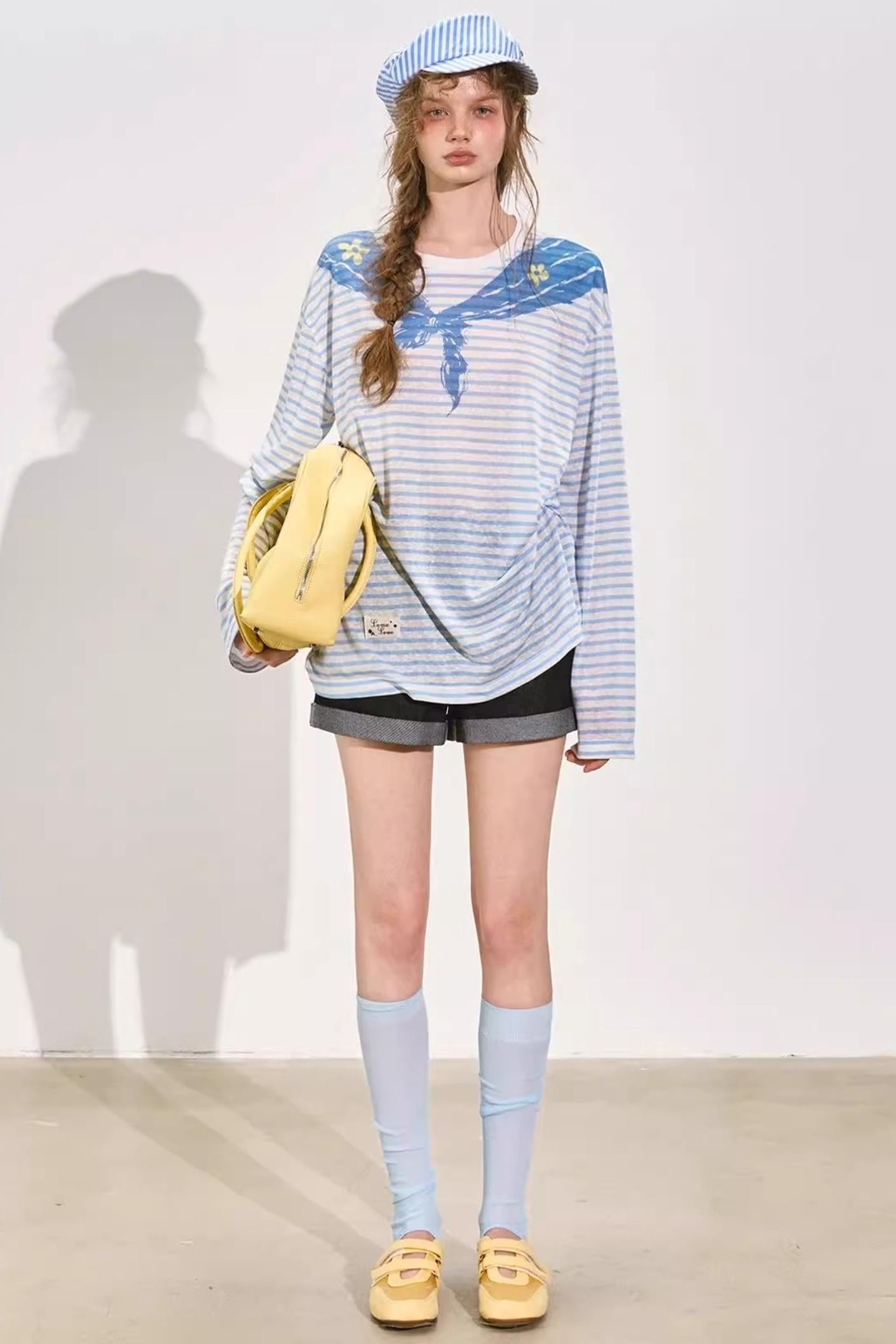 Color Clash Navy Tee