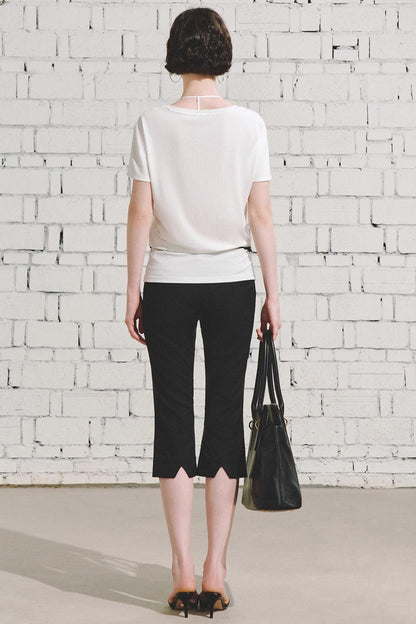 Effortless V-Neck Bat Sleeve Top