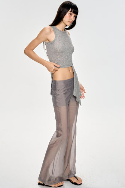 Low-Waist Wide-Leg Trousers