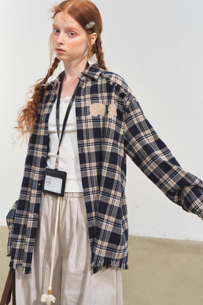 Fun Fringe Plaid Shirt