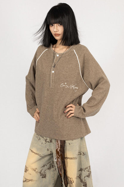 American Vintage Black Long Sleeve Top