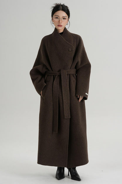 Temperament Coffee Wool Coat