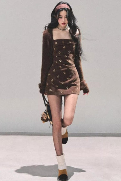 French Wool Suspender Dress Set-Up