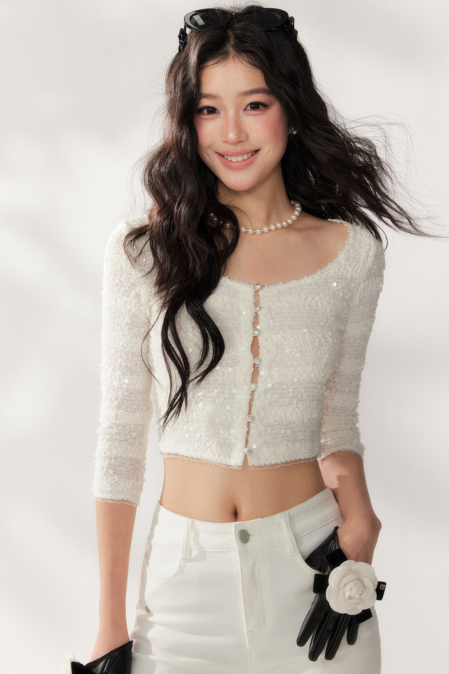 Heavy Beaded Lace Cardigan