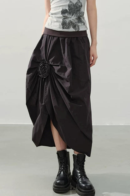 Mountain and Moon Pleated Skirt
