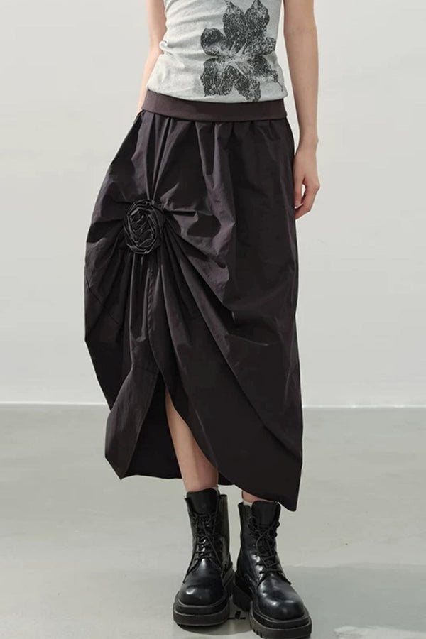 Mountain and Moon Pleated Skirt