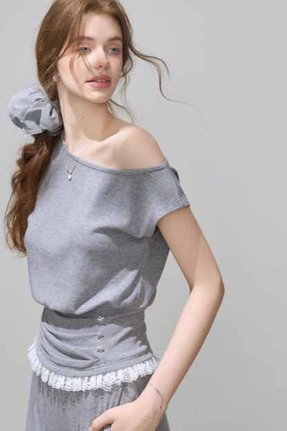 Summer Slant Shoulder Chic Set-Up