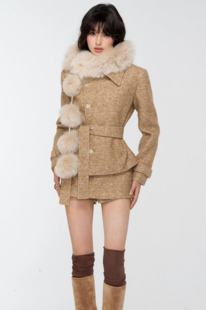 Real Fox Fur Collar Scarf