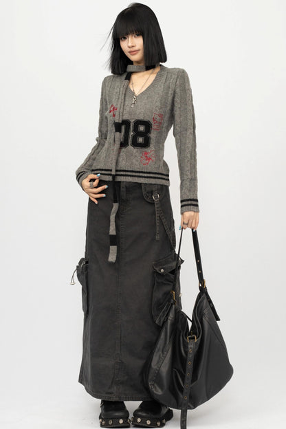 Vintage Spice Girl V-Neck Sweater